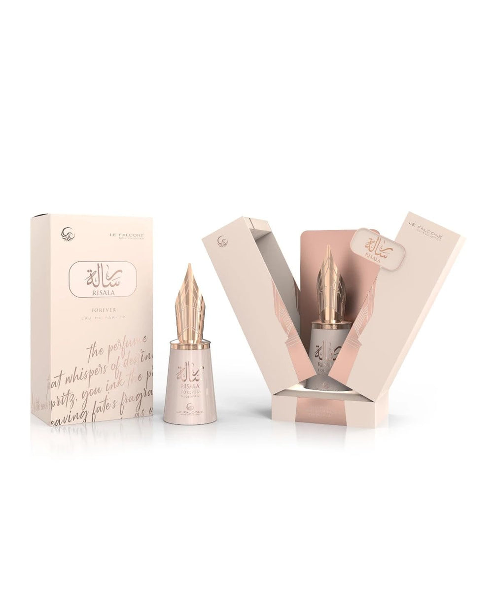 Risala Forever heart notes with cookies and caramel evoke warm gourmand mood