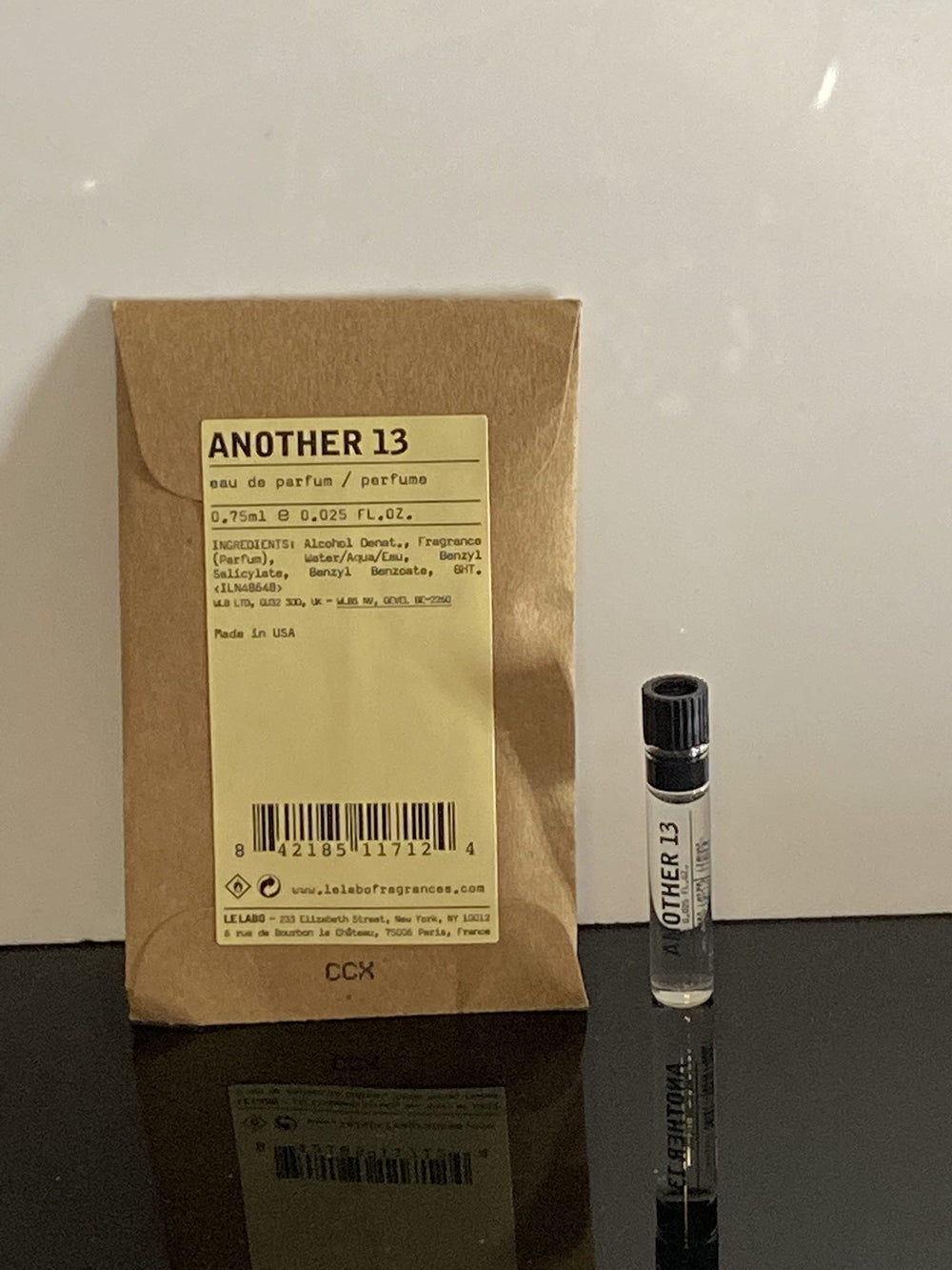 Le Labo AnOther 13 dabber sample front view for on-the-go fragrance exploration
