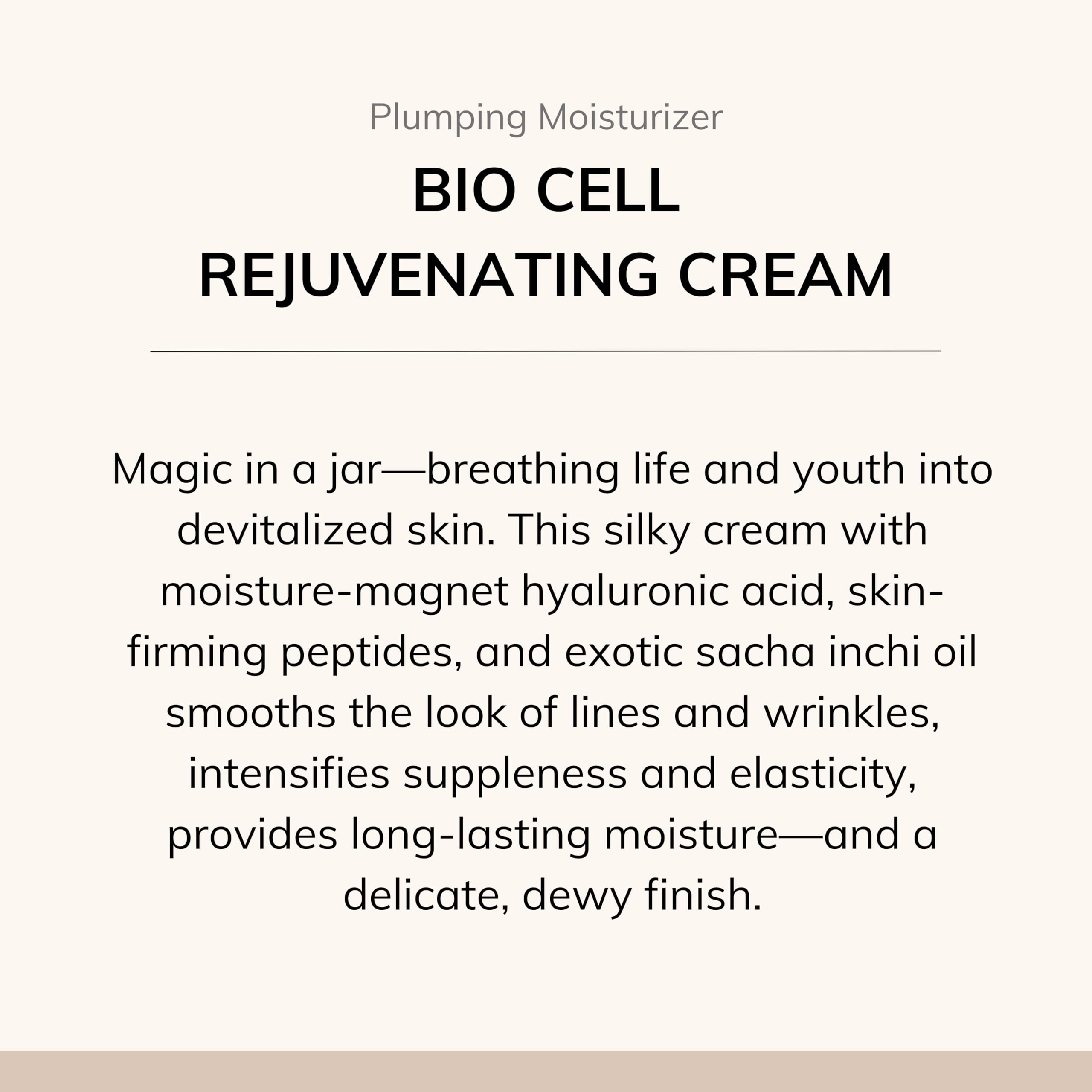 No parabens or sulfates shown on Le Mieux Bio Cell Rejuvenating Cream