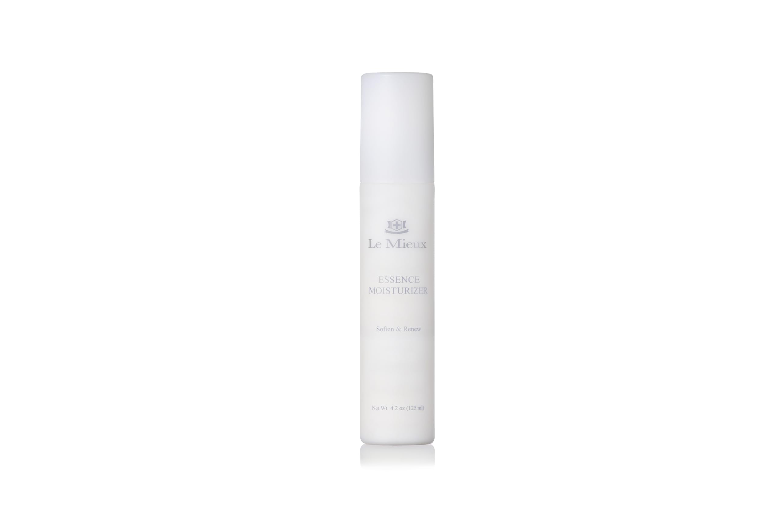 Le Mieux Essence moisturizer bottle closeup showing peptide hydration for smoother skin