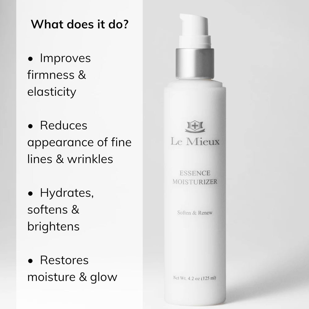 Le Mieux Essence ingredients image spotlights hyaluronic acid for plump, hydrated skin