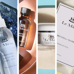 Le Mieux Essence packaging front highlights fragrance-free, unisex skincare for all genders