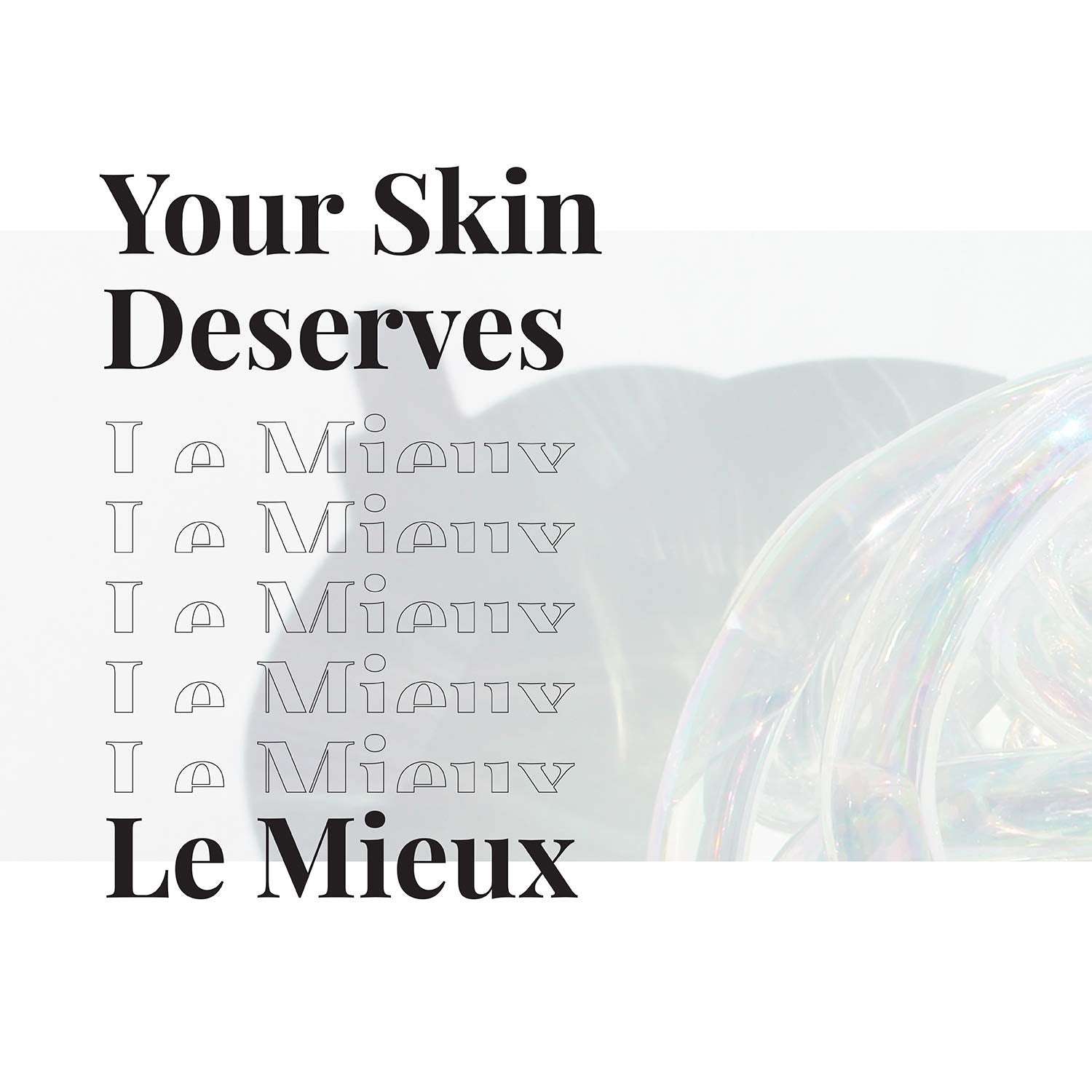Le Mieux Essence texture swatch reveals rich emulsion delivering lasting moisturization