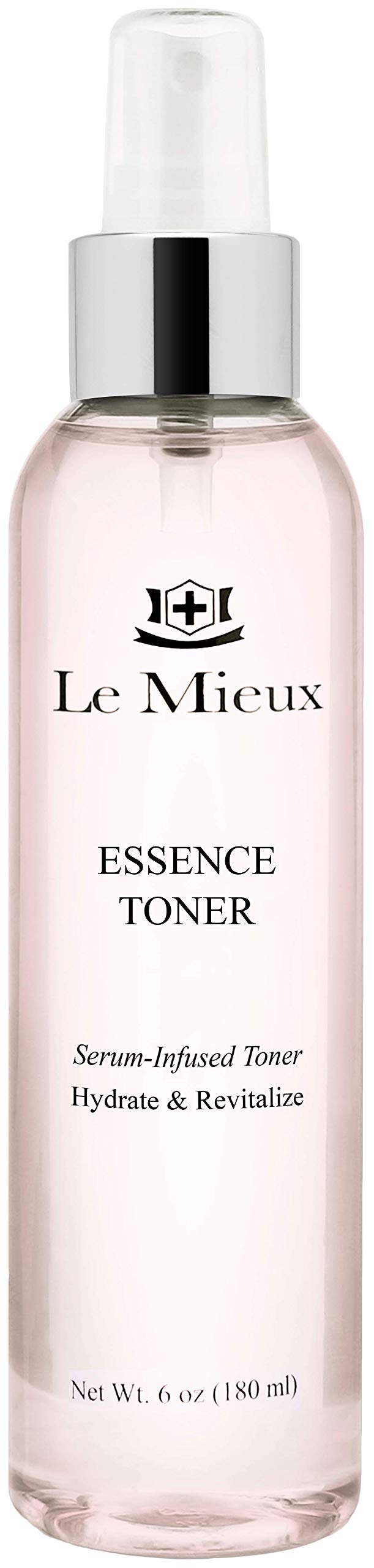 Le Mieux Essence Toner bottle close-up for serum-rich hydration and soothing skin.