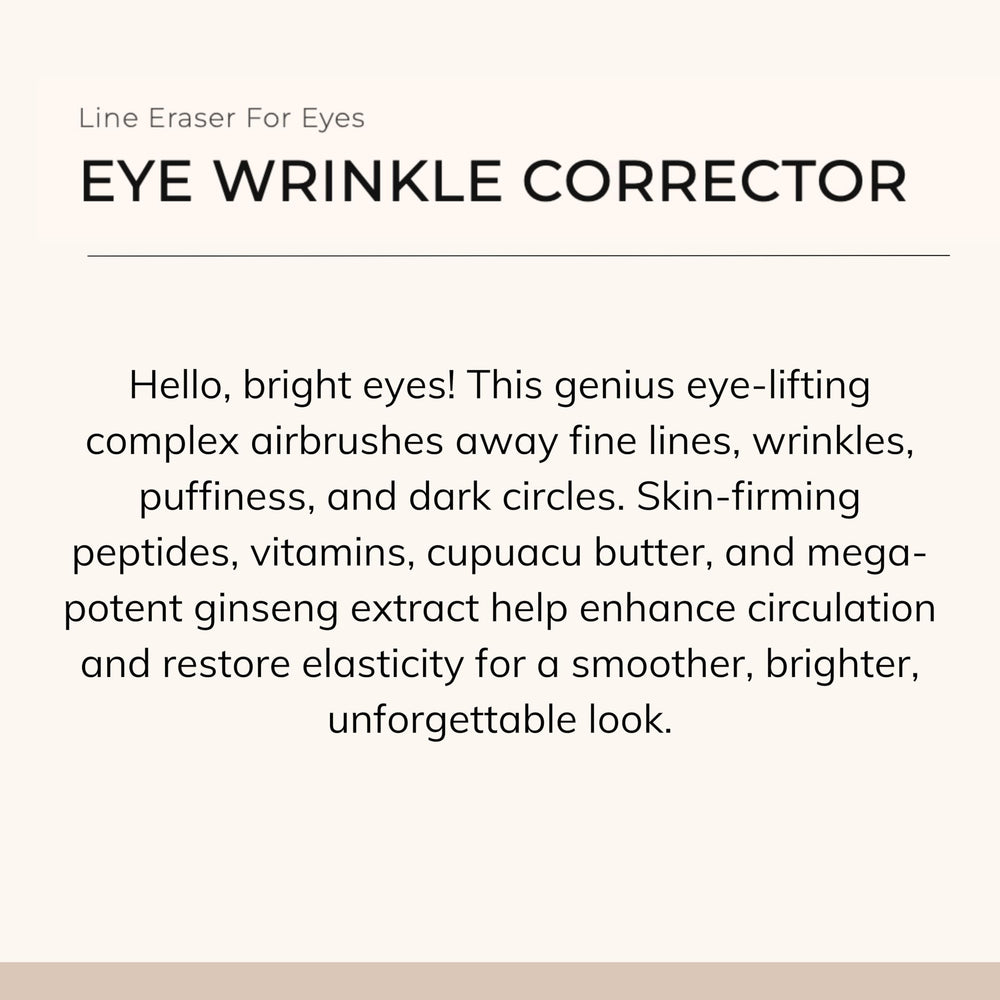 Le Mieux ingredients red ginseng cupuacu white tea illustrate nourishing under-eye care with natural luxury.