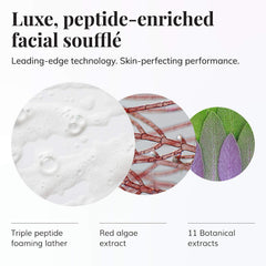 Le Mieux Peptide Foam Cleanser foaming texture for a gentle cleanse.