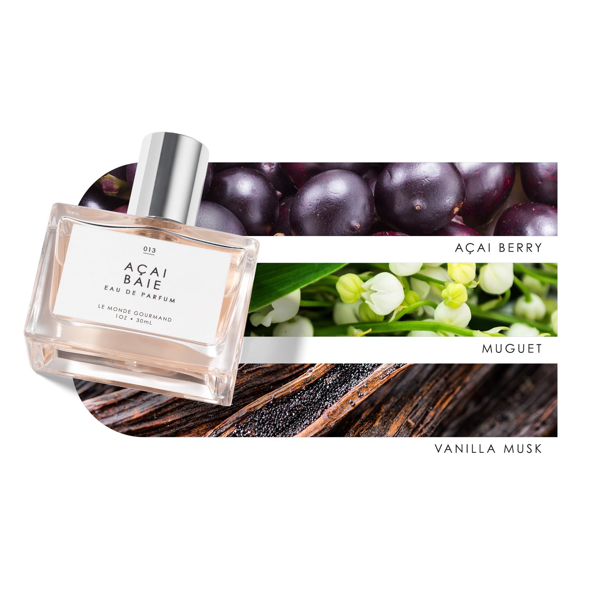 Le Monde Gourmand Açai Baie EDP berry swirl enhances daytime wear