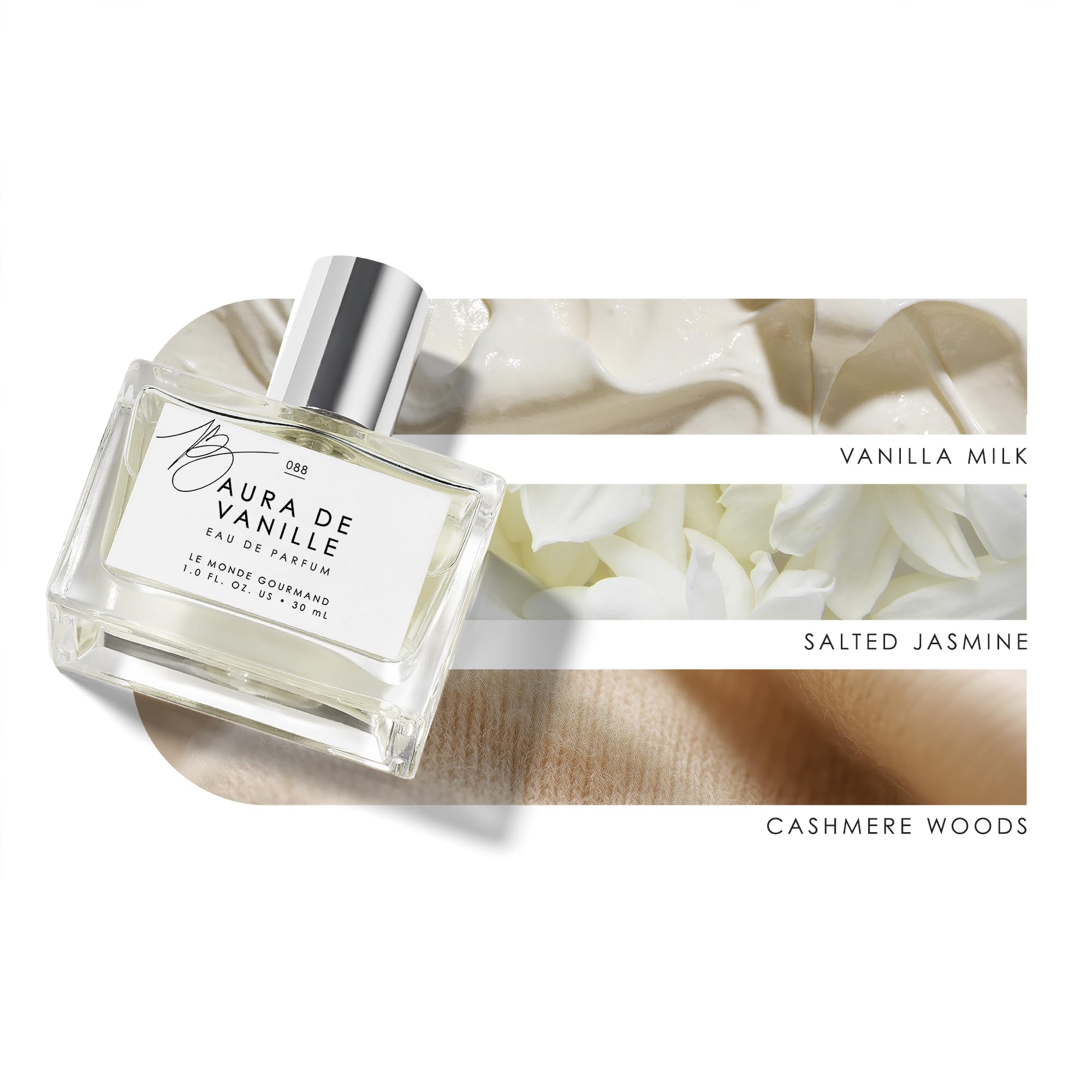 Le Monde Gourmand Aura de Vanille bottle full view signals refined everyday luxury.