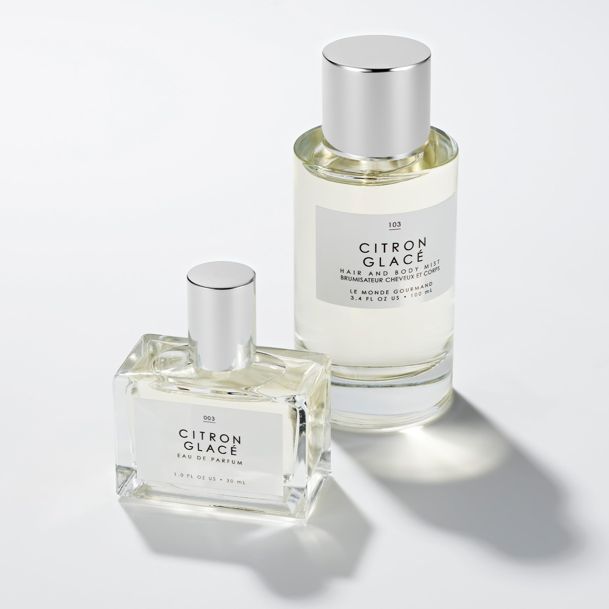Le Monde Gourmand Citron Glacé packaging on shelf suggests premium gift appeal.