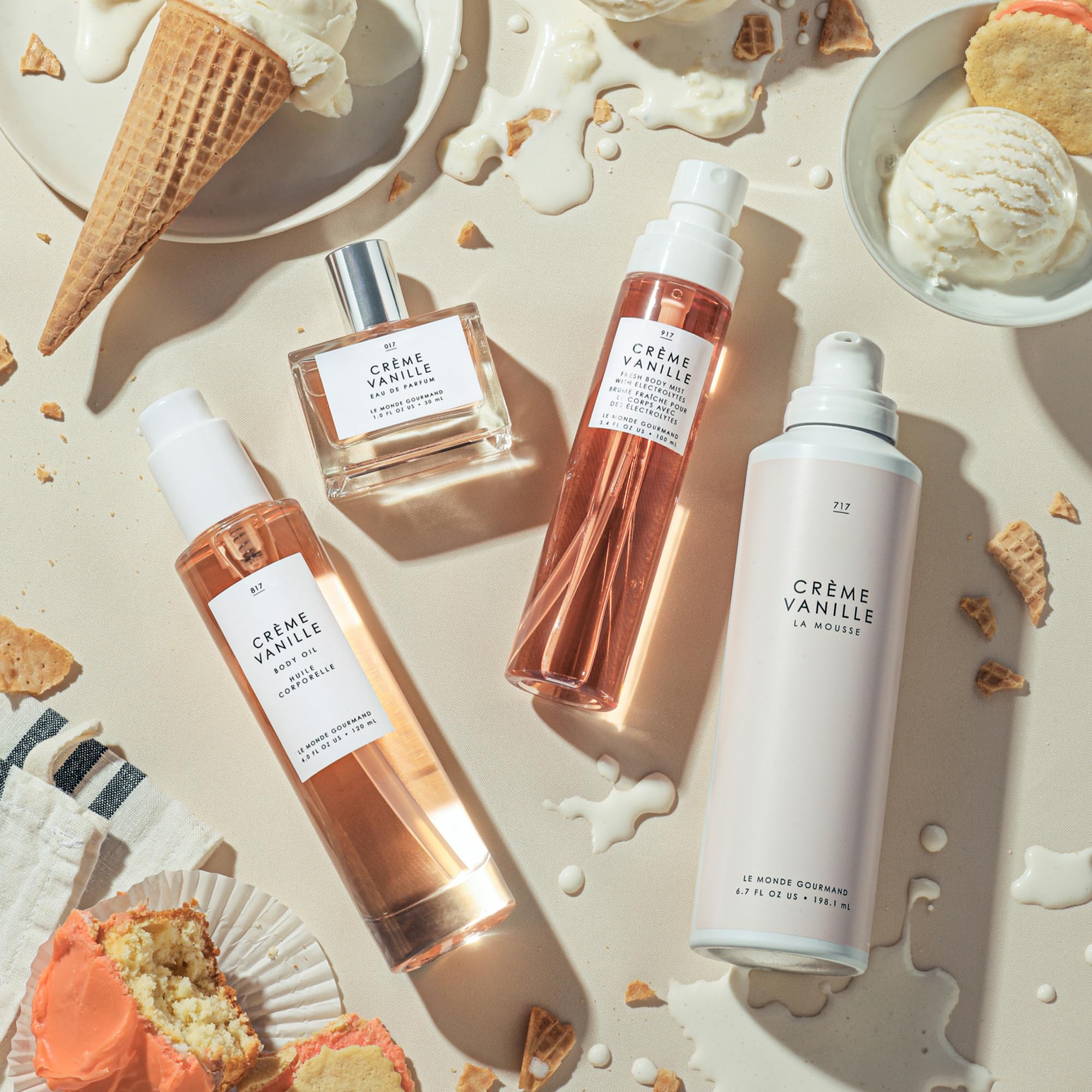 Le Monde Gourmand Crème Vanille Body Oil on wet skin absorbs quickly.