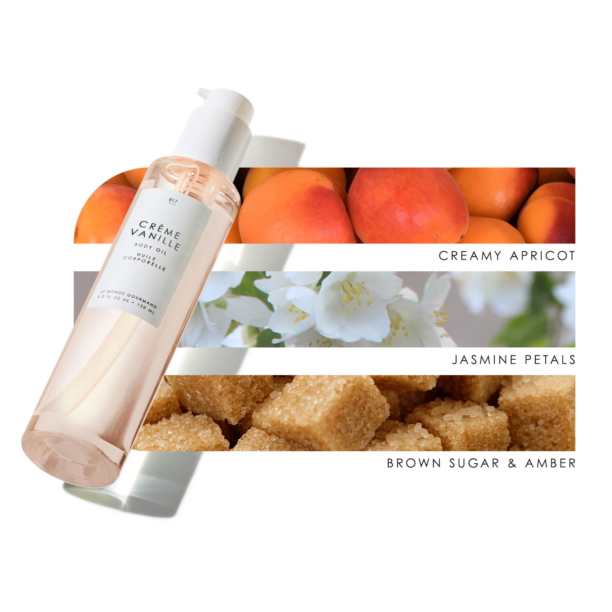 Le Monde Gourmand Crème Vanille Body Oil pump for easy, precise application.