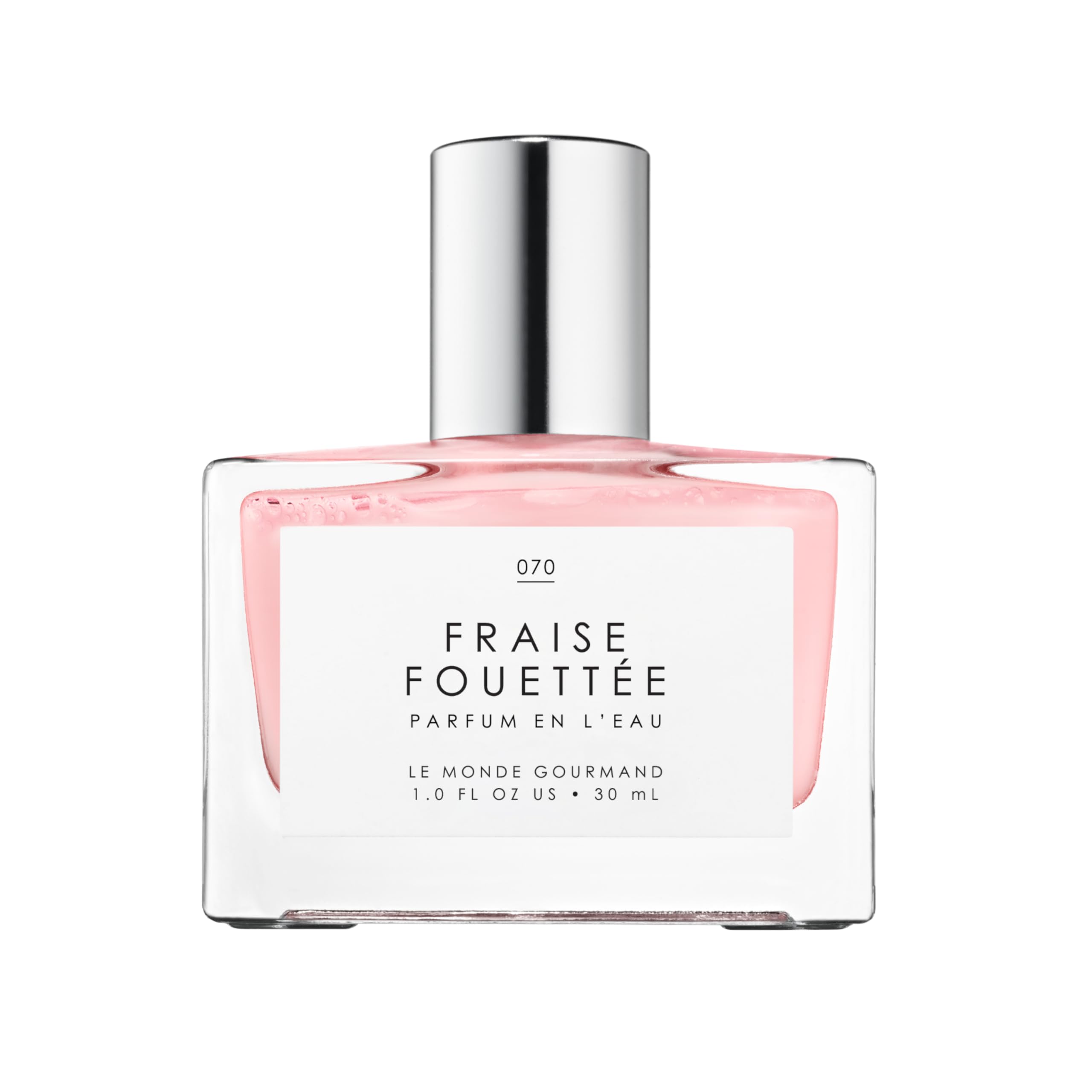 Le Monde Gourmand Fraise Fouettée Spray bottle highlighting playful vanilla strawberry aroma for daily wear.