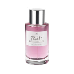 Le Monde Gourmand Fruit du Dragon bottle-pour emphasizes tropical coconut notes for a refreshing mood boost.