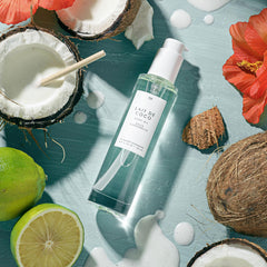 Le Monde Gourmand Lait de Coco Body Oil being massaged into skin.