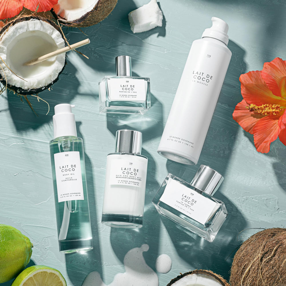 Le Monde Gourmand Lait de Coco on clothes and bedding for fresh aroma.
