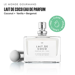 Le Monde Gourmand Lait de Coco vanilla praline adds warm sweetness for day or night.