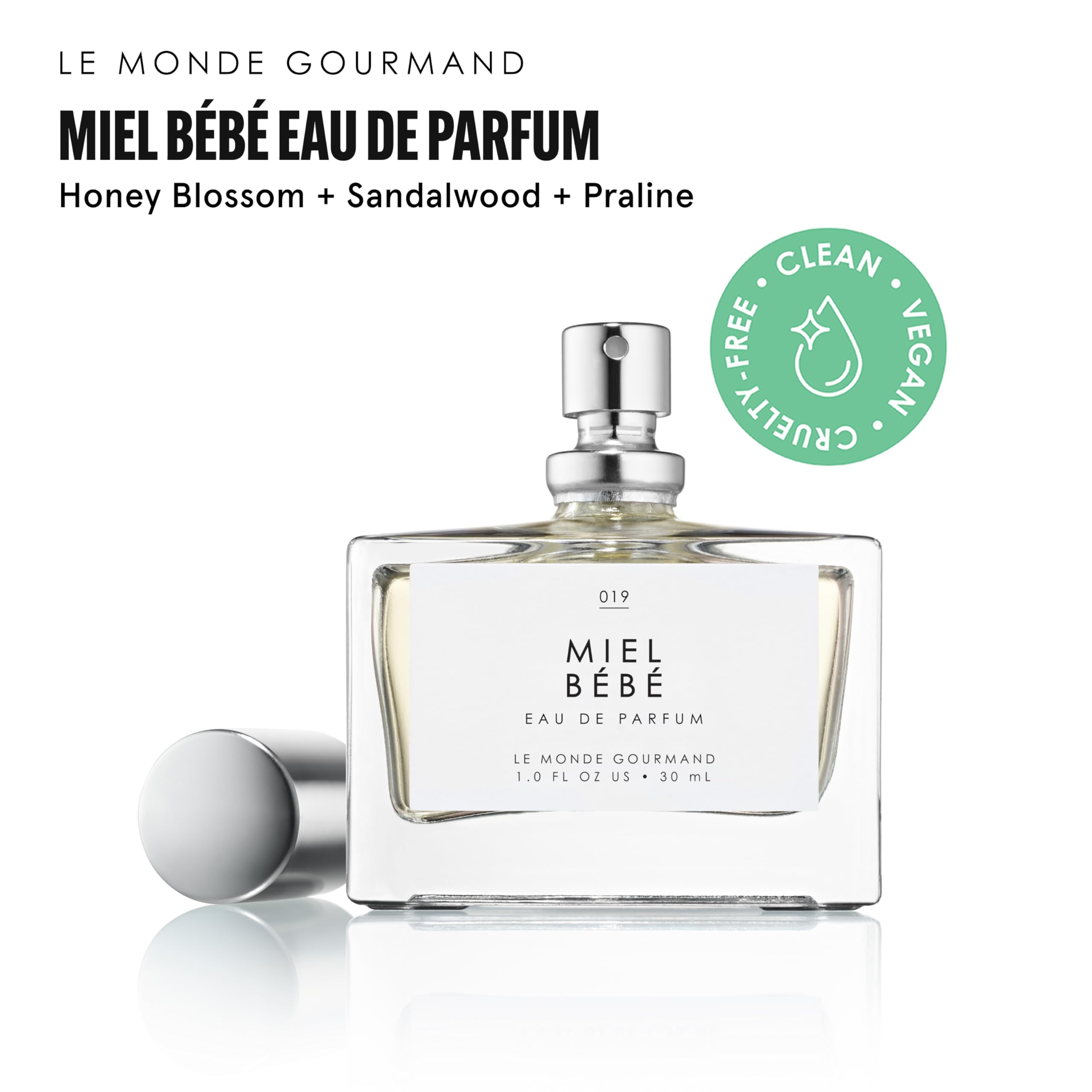 Le Monde Gourmand Miel Bébé honey-flower note visuals highlight a soft, floral bouquet.