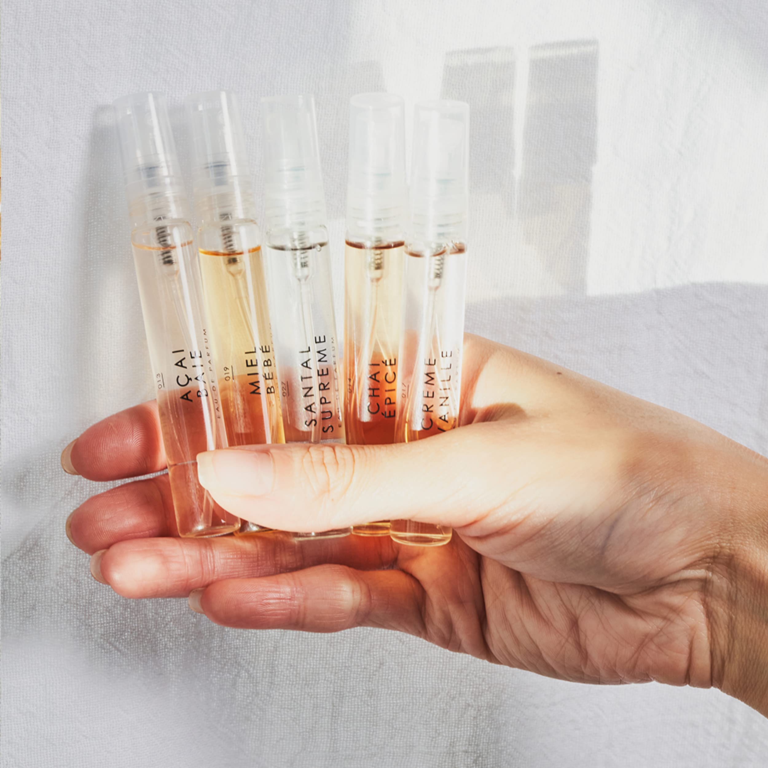 Le Monde Gourmand unscented lotion prep near pulse points to extend fragrance life.