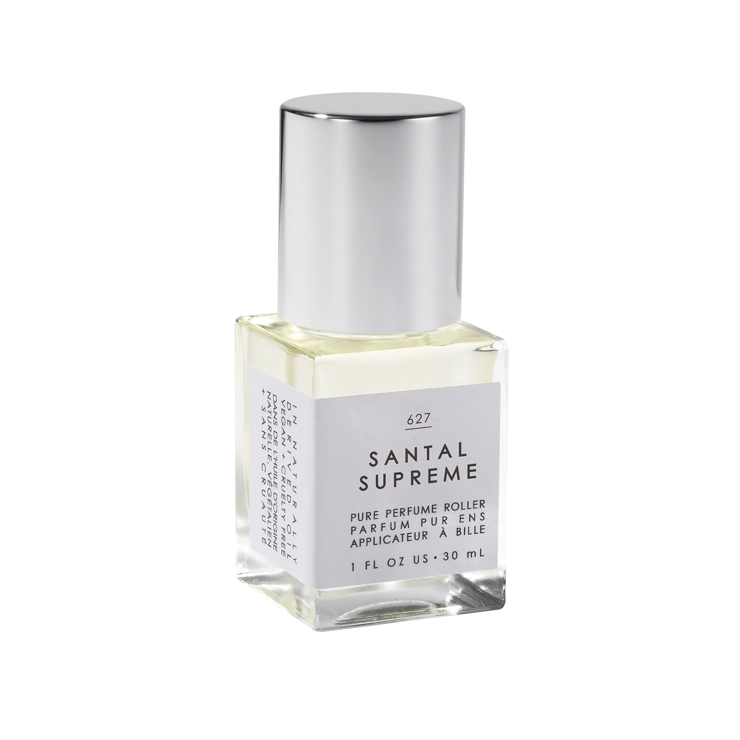 Le Monde Gourmand Santal Supreme bottle closeup highlights refined woody notes.