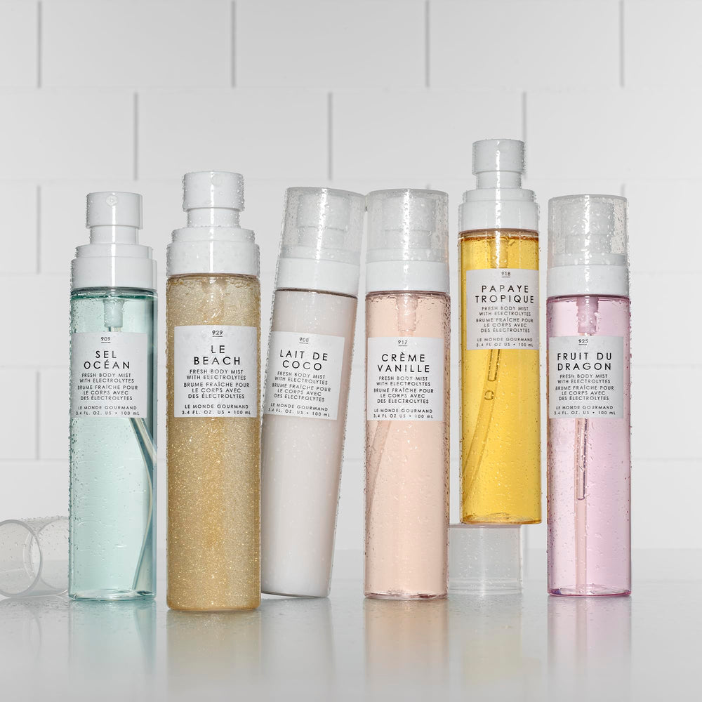 Lifestyle image shows effortless everyday freshness with a portable 100 ml spray.