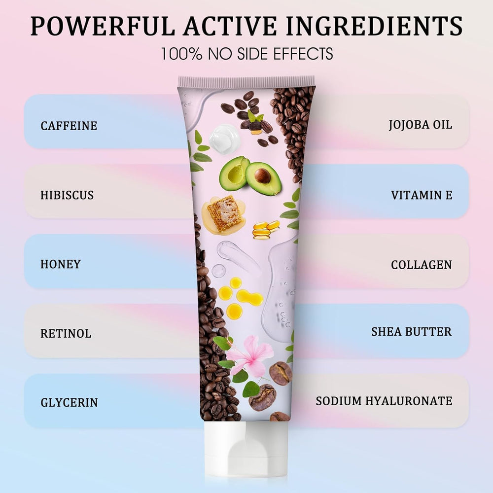 Leadyeah B Flat Belly Cream on thigh demonstrates targeted smoothing and skin nourishment.