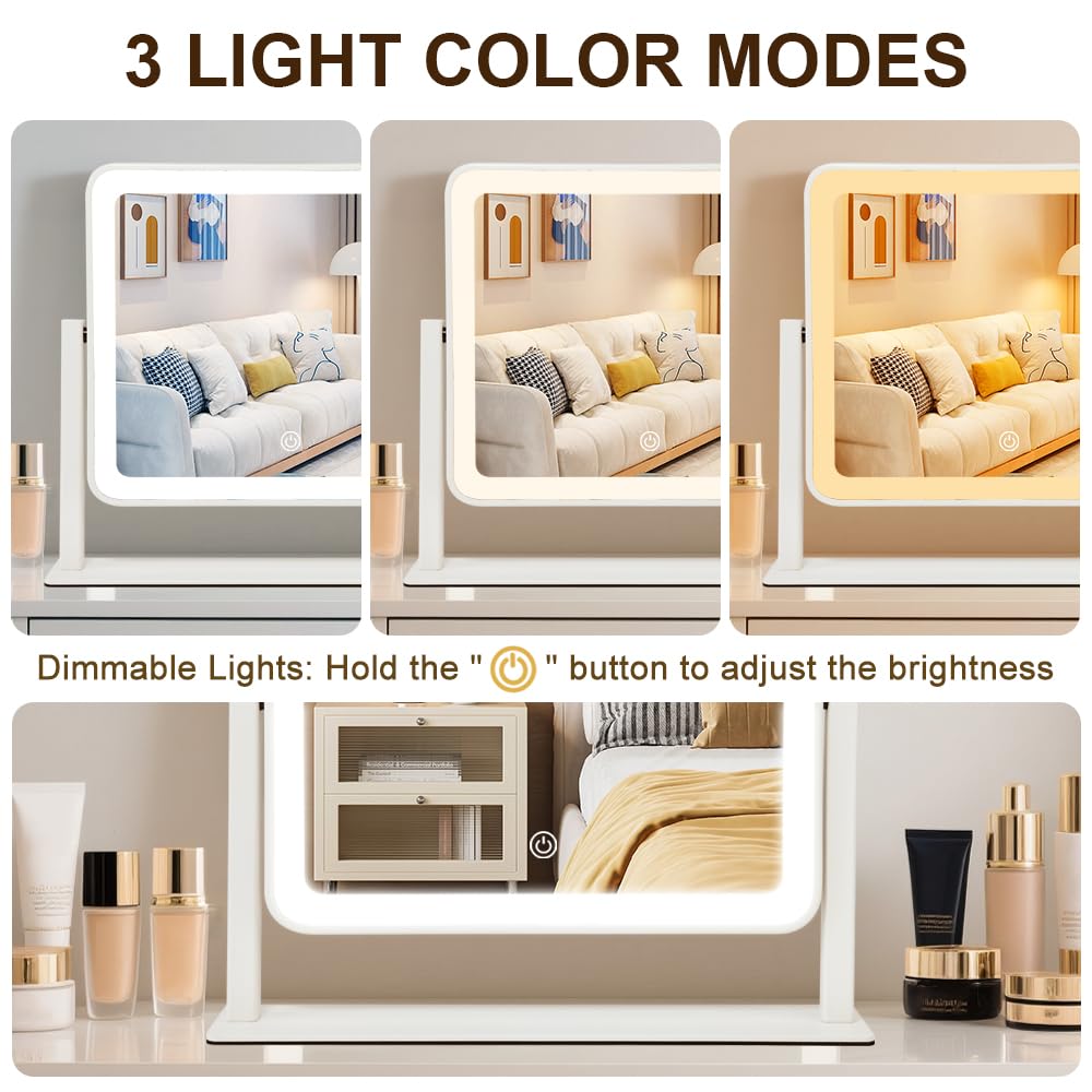 Leadzones rechargeable mirror highlights long-lasting battery for cordless grooming sessions.