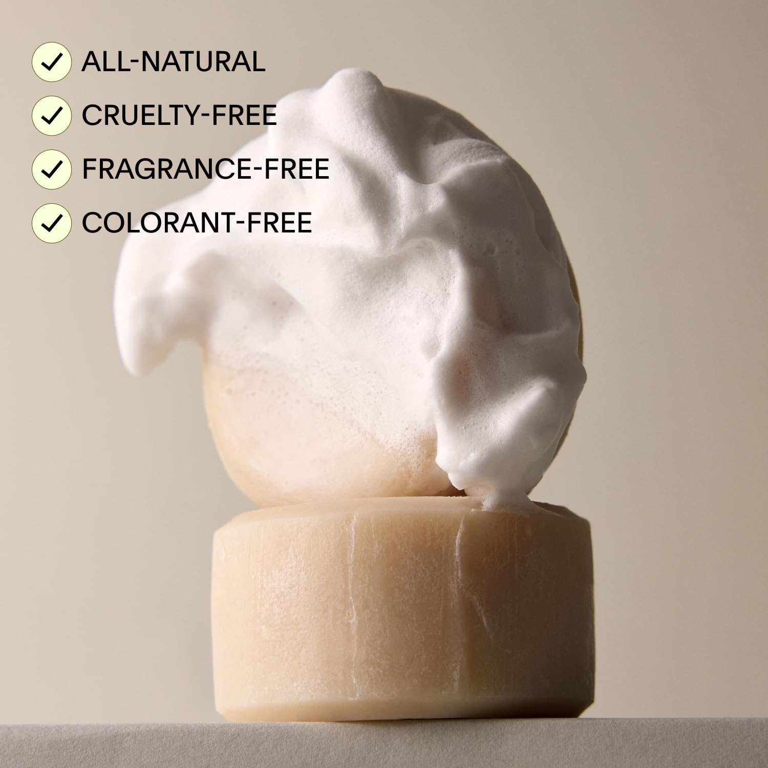 Leaf Shave soap-bar-solid-form close-up highlights natural ingredients for gentle shave prep.