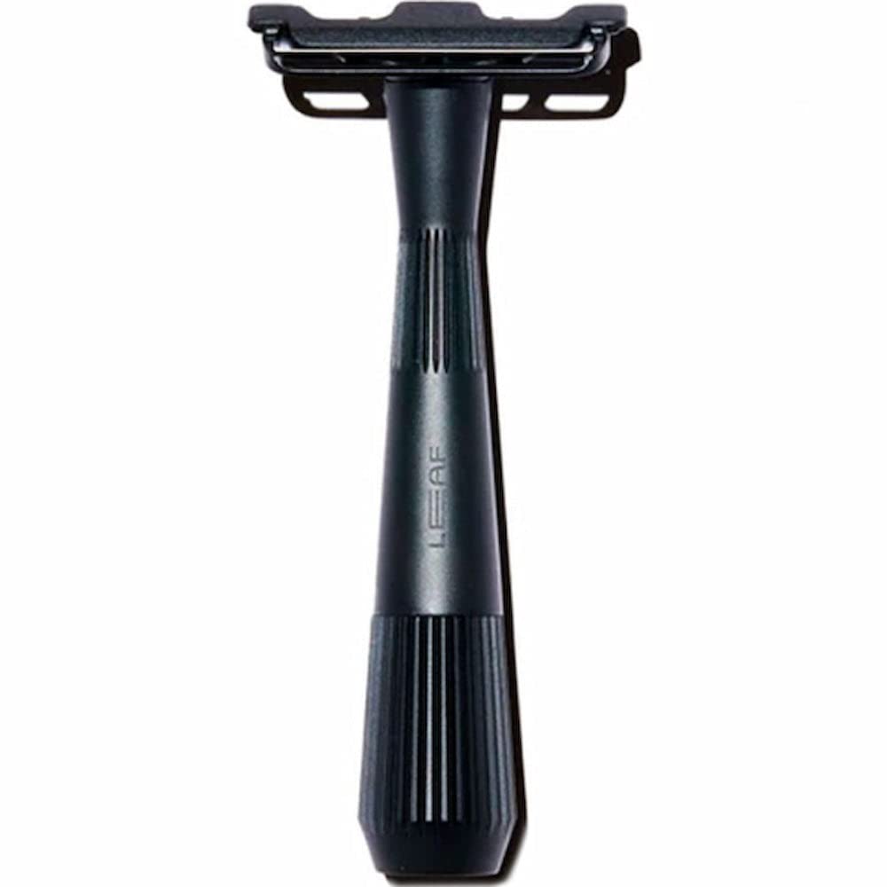 Leaf Shave Twig Razor with fixed head and magnetic load assist for precise shaving.