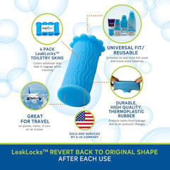 LeakLocks travel protection protects items in bags from leaks during transit