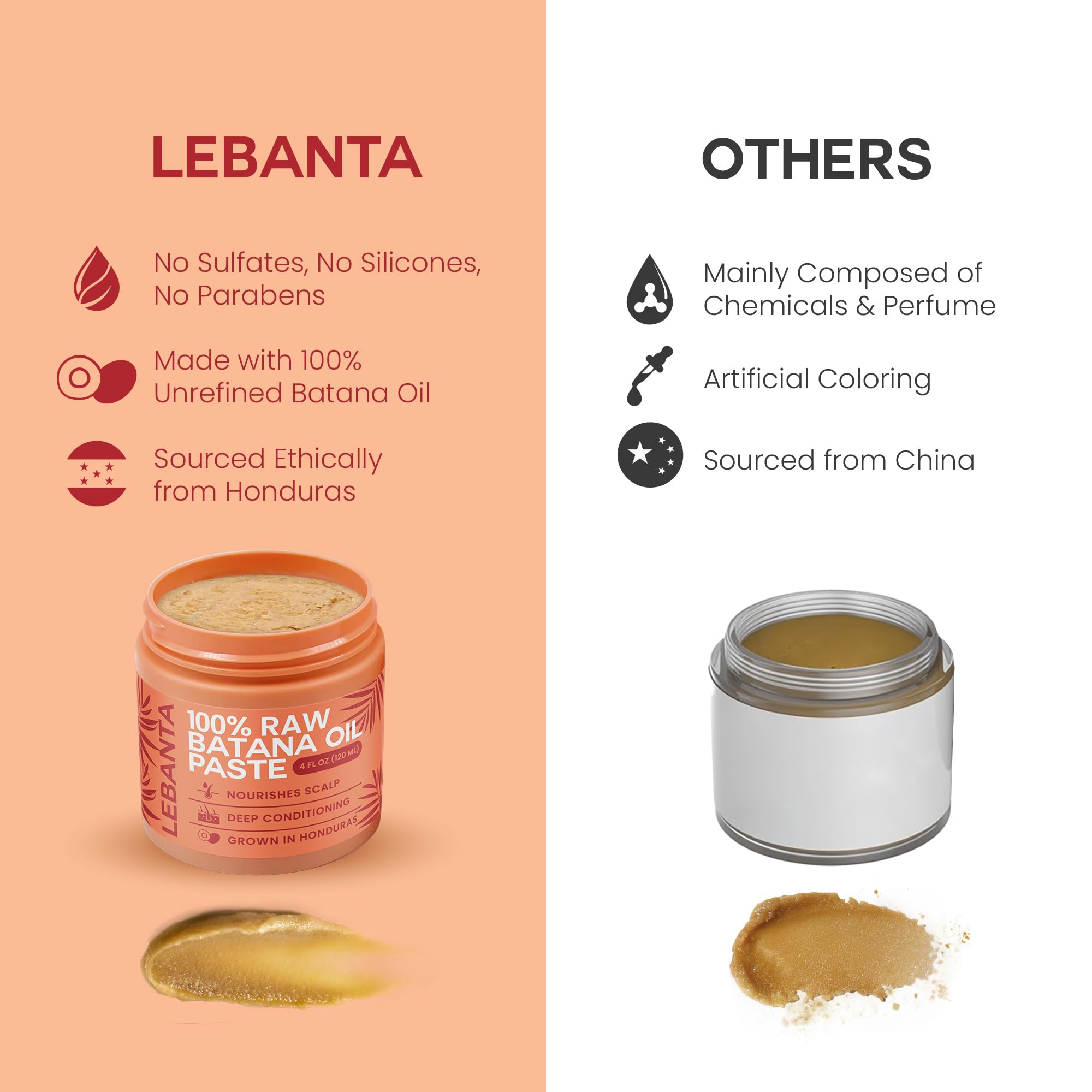 Lebanta Batana Oil on shiny healthy hair showing conditioning results