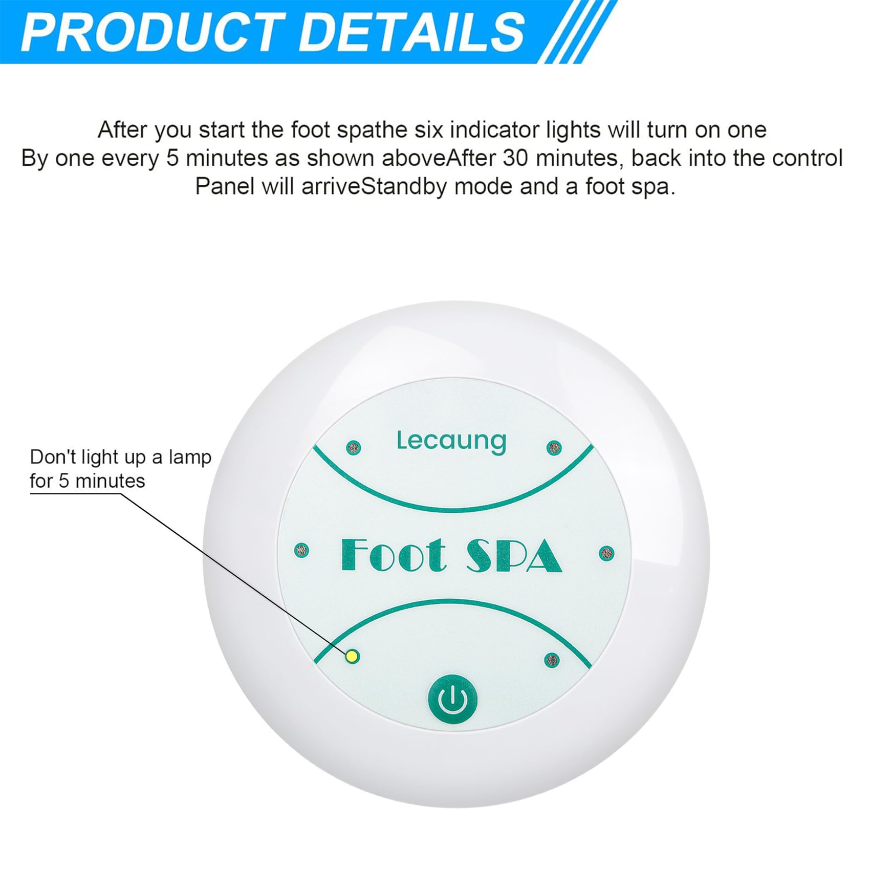 Lecaung ionic foot bath detox machine compact design highlights portability for travel use