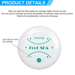 Lecaung ionic foot bath detox machine compact design highlights portability for travel use
