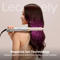 Lecomely AirEdge A3 ionic technology feature reduces frizz for smoother strands