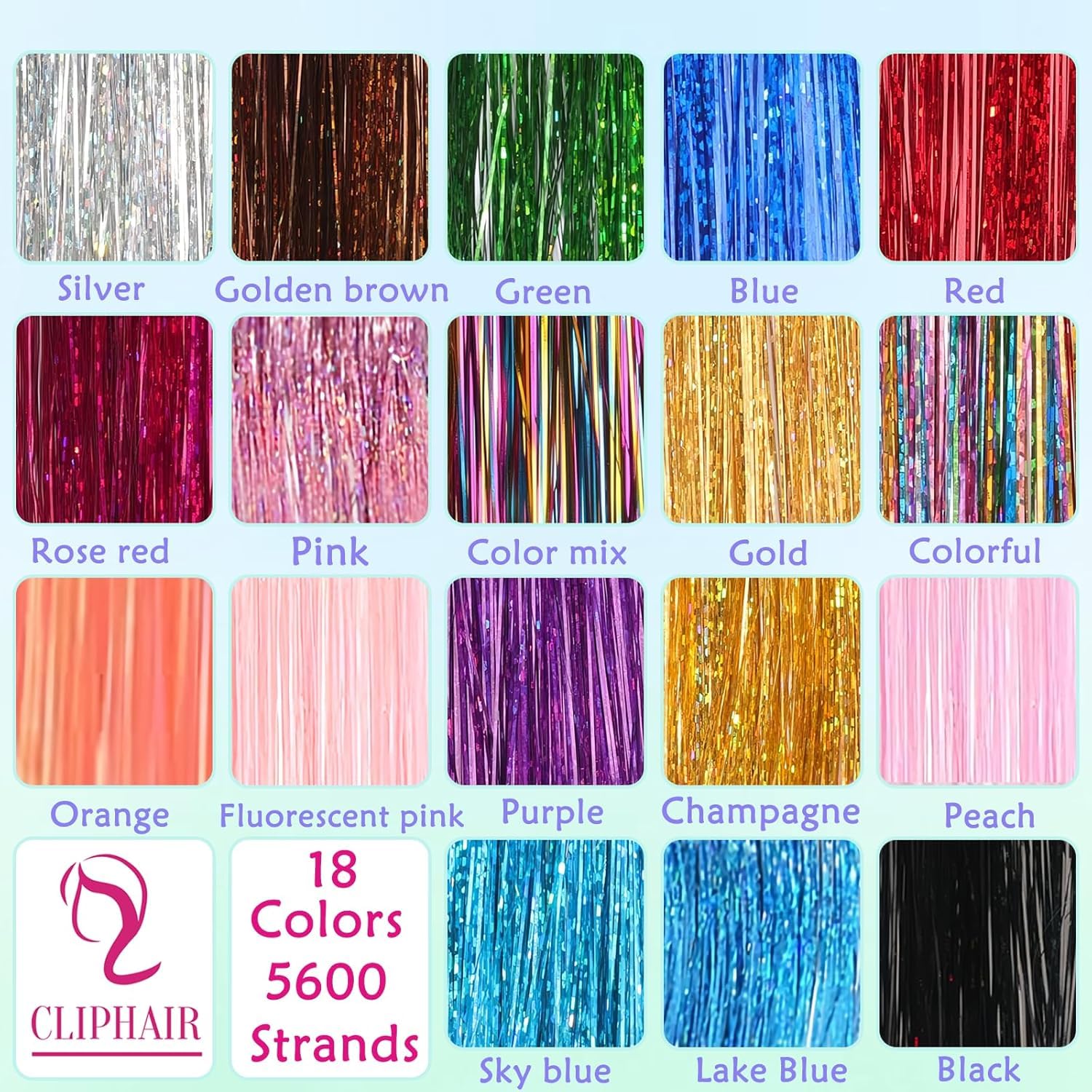 LEDIZE Tinsel rings and beads in multiple colors for durable extensions.