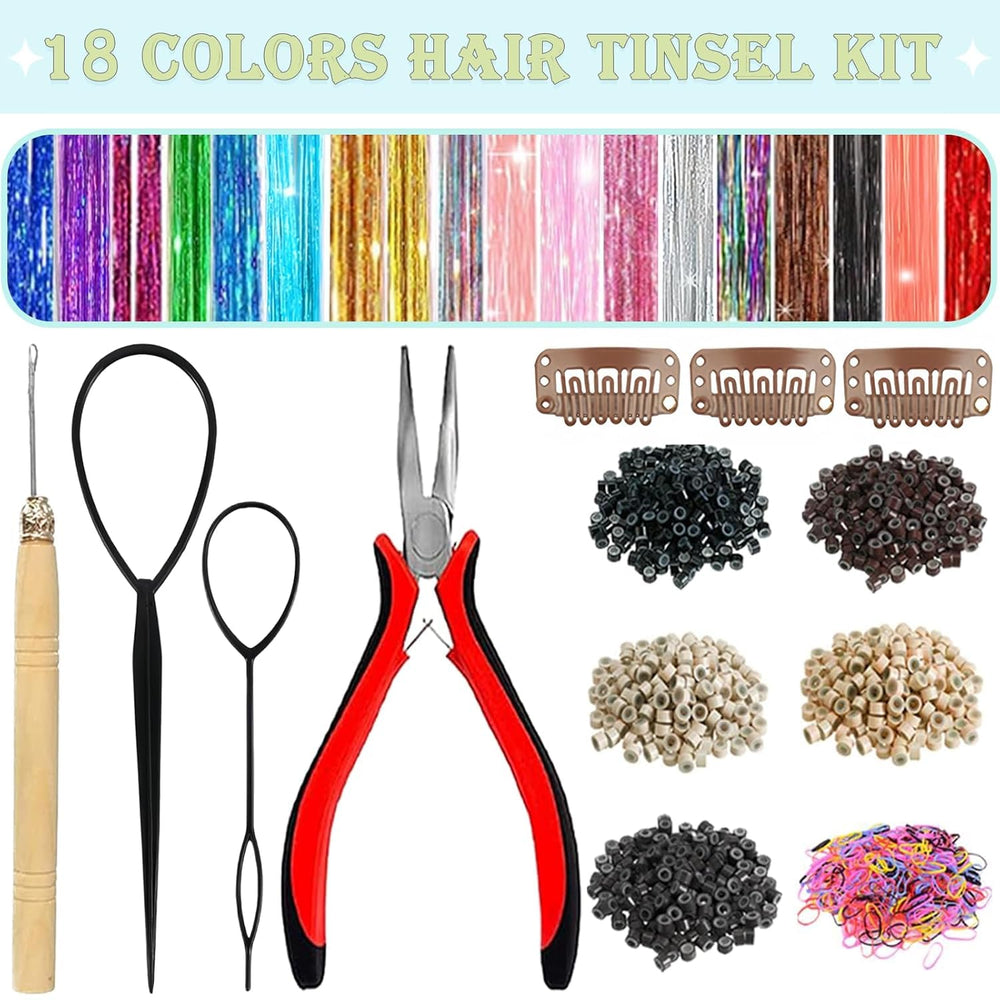 LEDIZE Hair Tinsel Crochet Tool for fast, secure attachment.