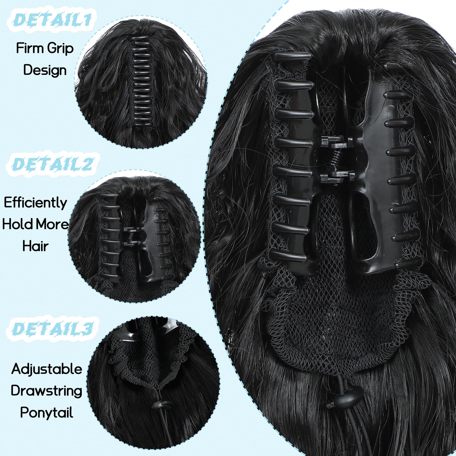LEDIZE Ponytail Extension 28-inch length enables dramatic updos and evening looks