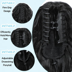 LEDIZE Ponytail Extension 28-inch length enables dramatic updos and evening looks