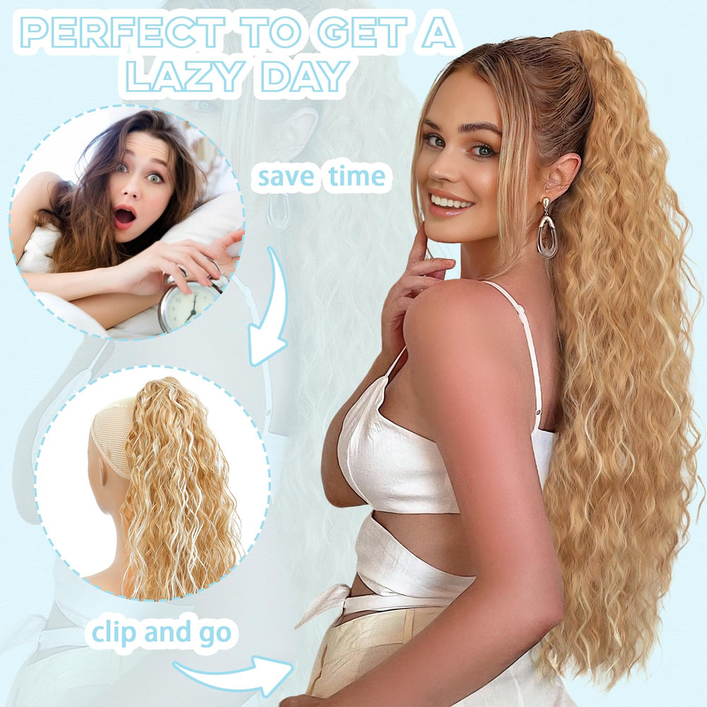 LEDIZE Ponytail Extension clip detail emphasizes secure, lightweight wear