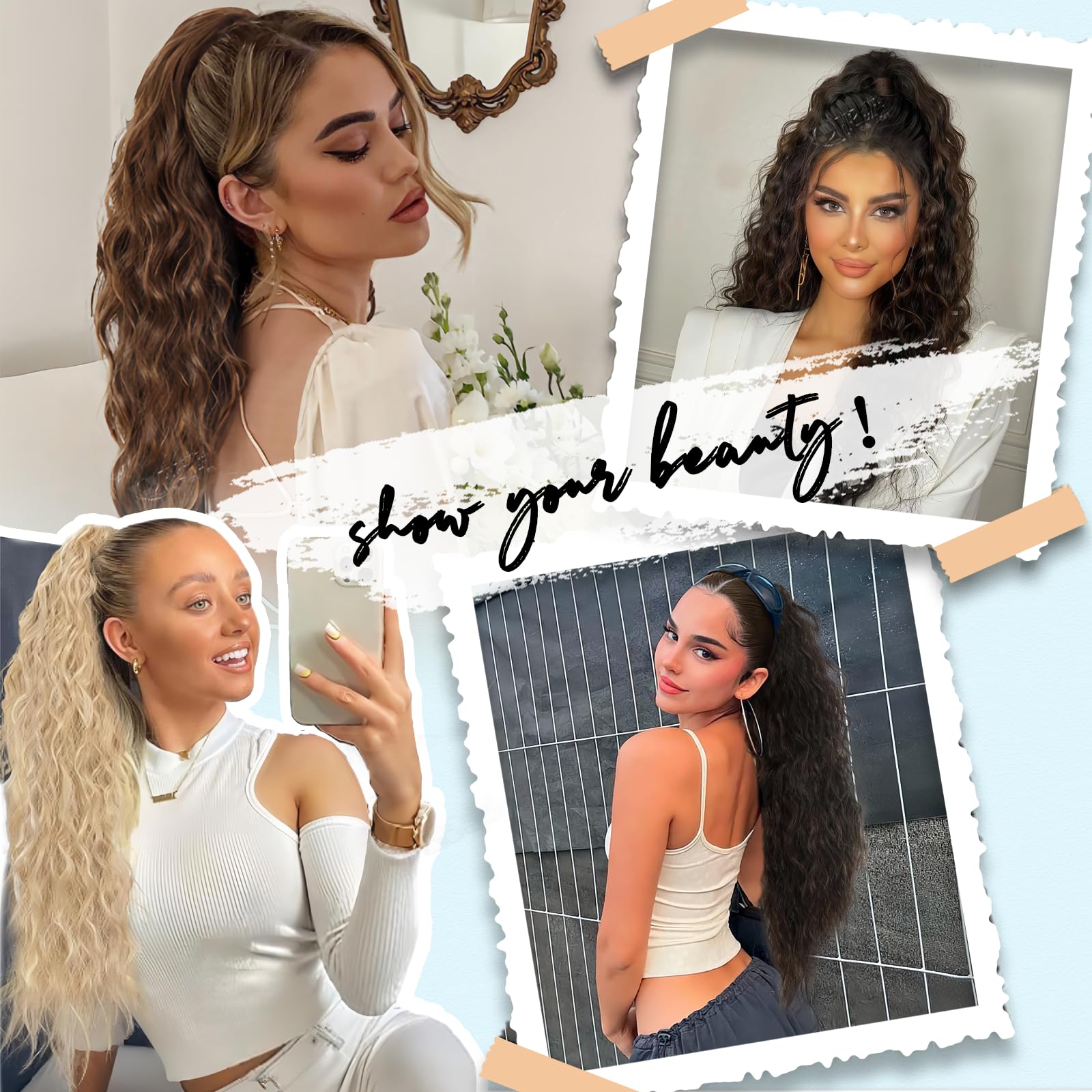 LEDIZE Ponytail Extension styled for weddings and other special occasions