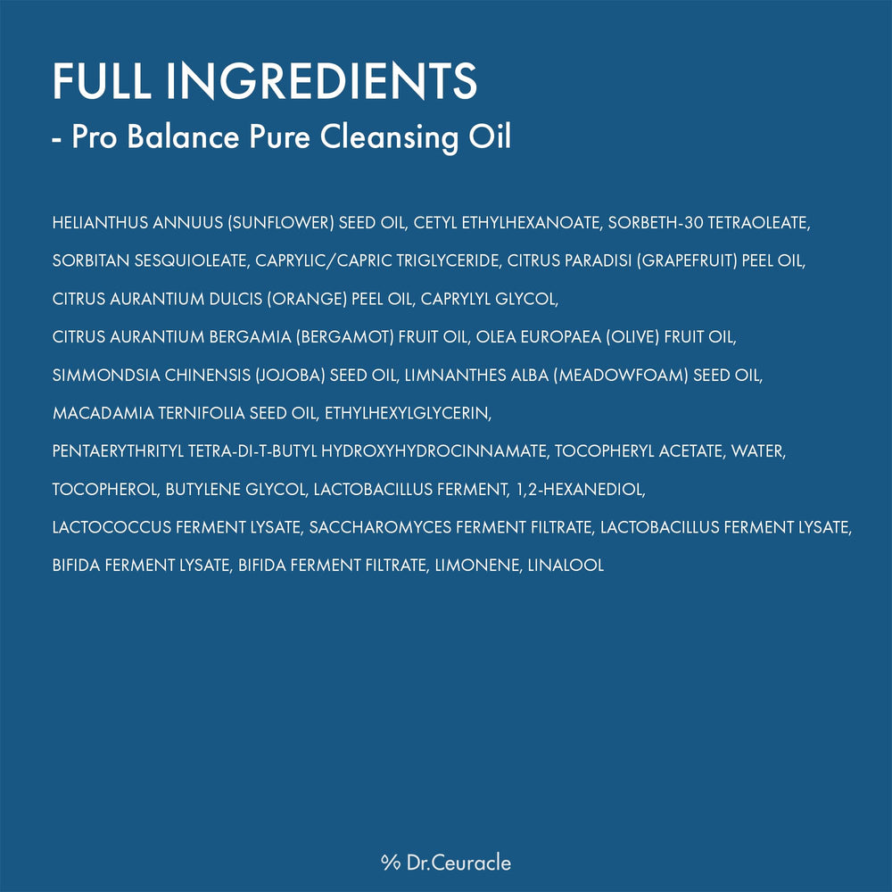 Leegeehaam Dr.Ceuracle Pro Balance Pure Cleansing Oil applying on dry skin during cleansing routine.