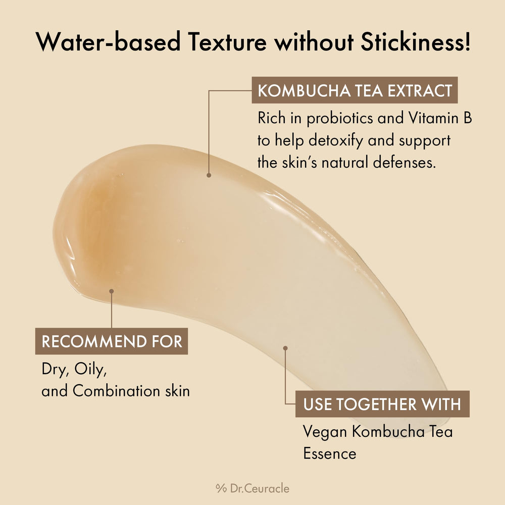 75-gram jar of vegan kombucha tea gel cream for daily moisturization.