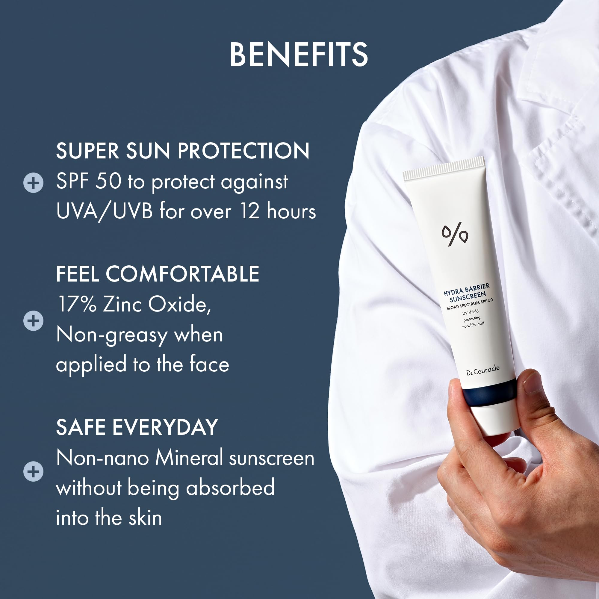 Leegeehaam Dr.Ceuracle Hydra Barrier sunscreen applied as primer with smooth non-greasy finish