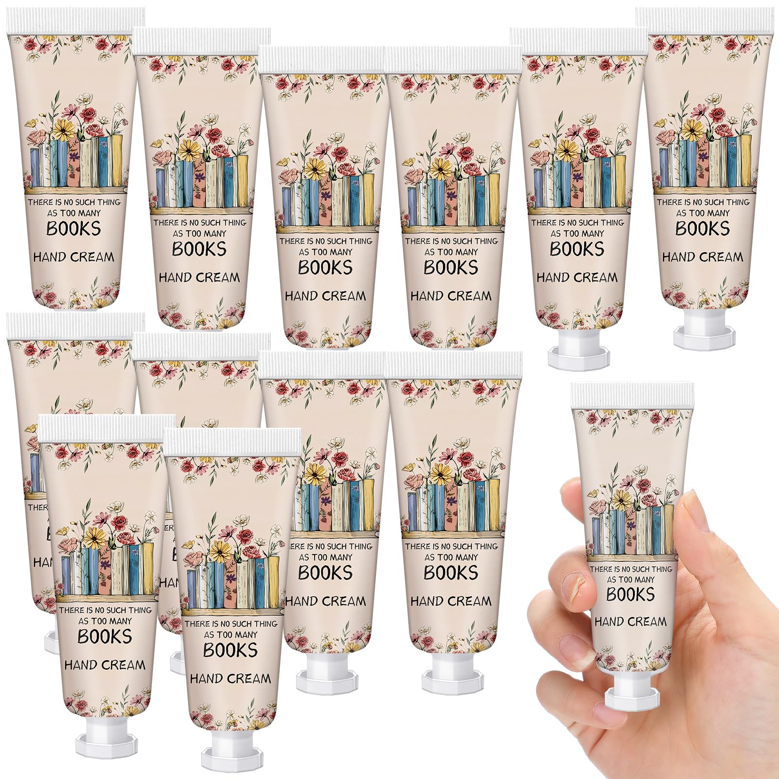 Leelosp Book Lover Hand Cream 12-pack in multicolor packaging for gifting and sharing