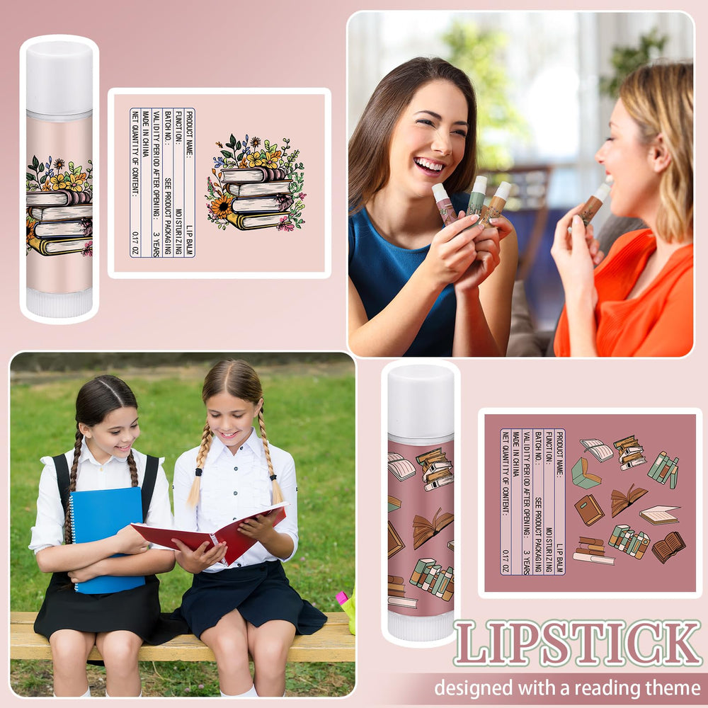 Leelosp Bookish Lip Balm cherry-tube adds subtle flavor while soothing lips