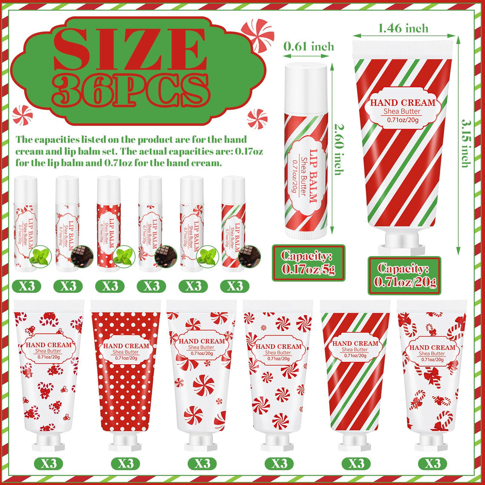 Leelosp Christmas lip balm bulk pack features peppermint and chocolate milk flavors.