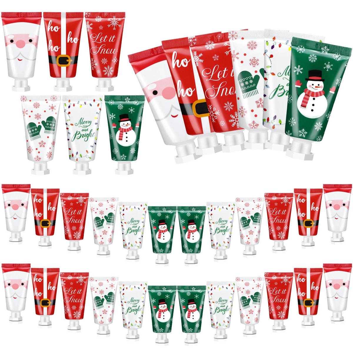 Leelosp hand cream gift set on display with festive holiday packaging