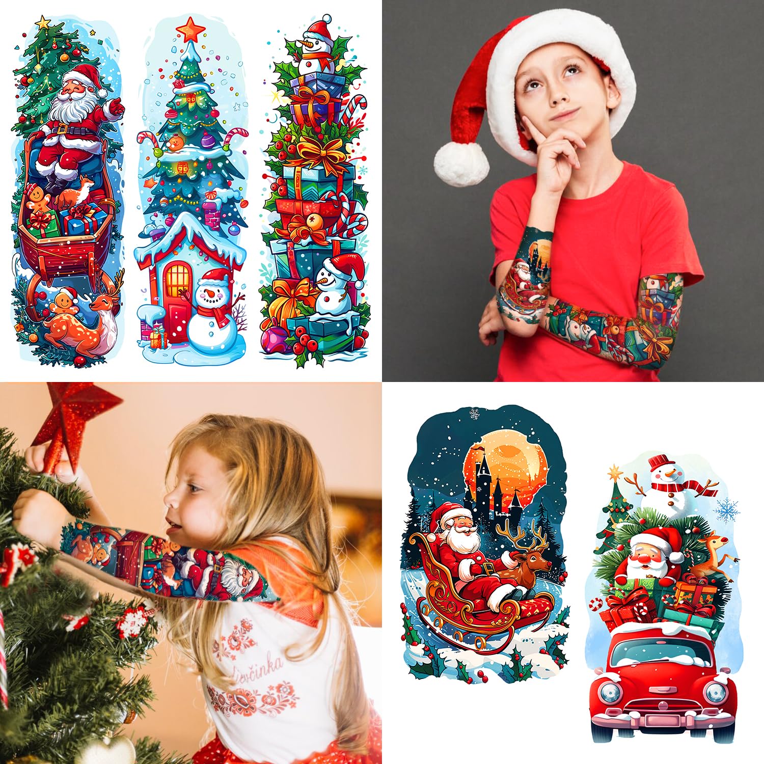 Leesgel Christmas tattoo set ideal as party favors and decorations.