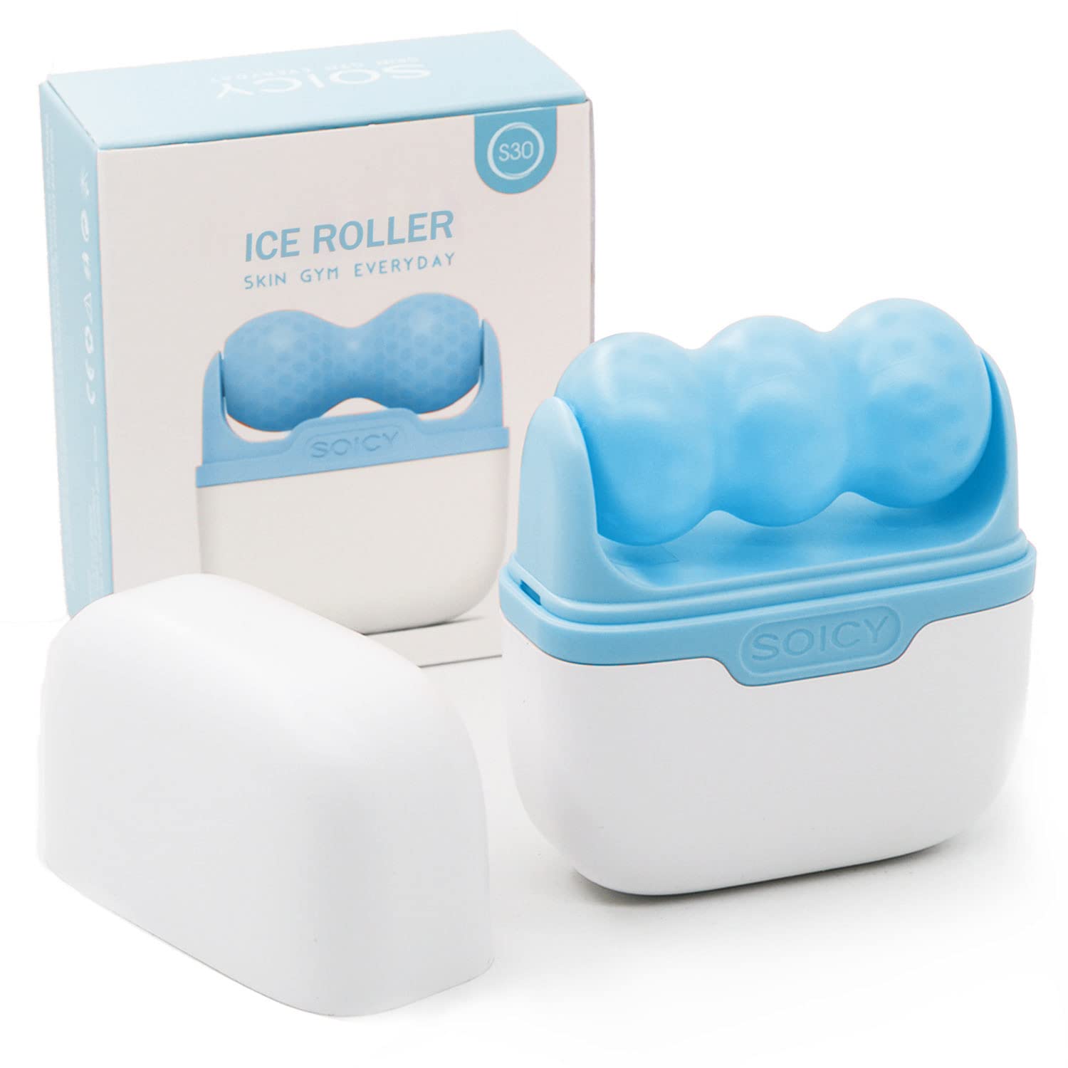 Leeshine Ice Roller for face blue—cooling massage for radiant skin.