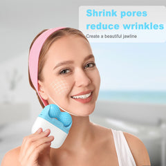 Leeshine Ice Roller two-in-one blue—dual heads for facial and body massage.