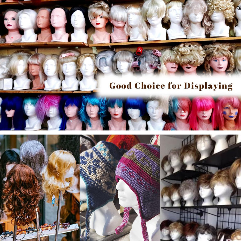 Leeven foam wig head packaging and storage solution for wigs